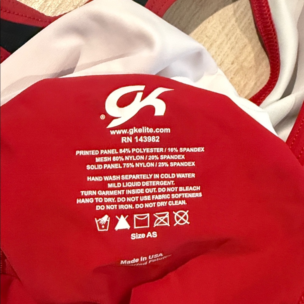 Red SUU GK Leotard Tank EUC AS - Picture 3 of 3
